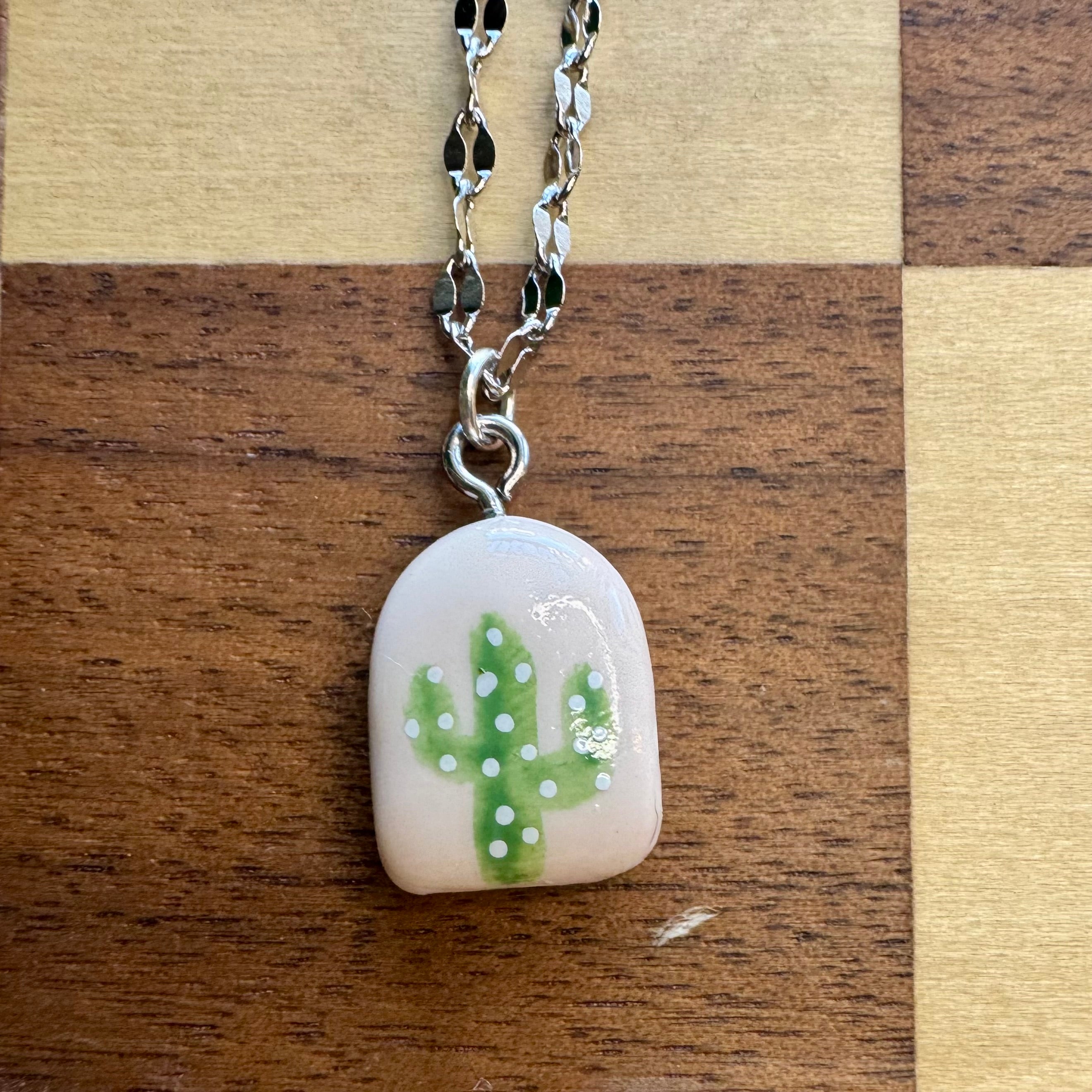 Desert Baby Necklace — Cactus Charm – Marl and Mud