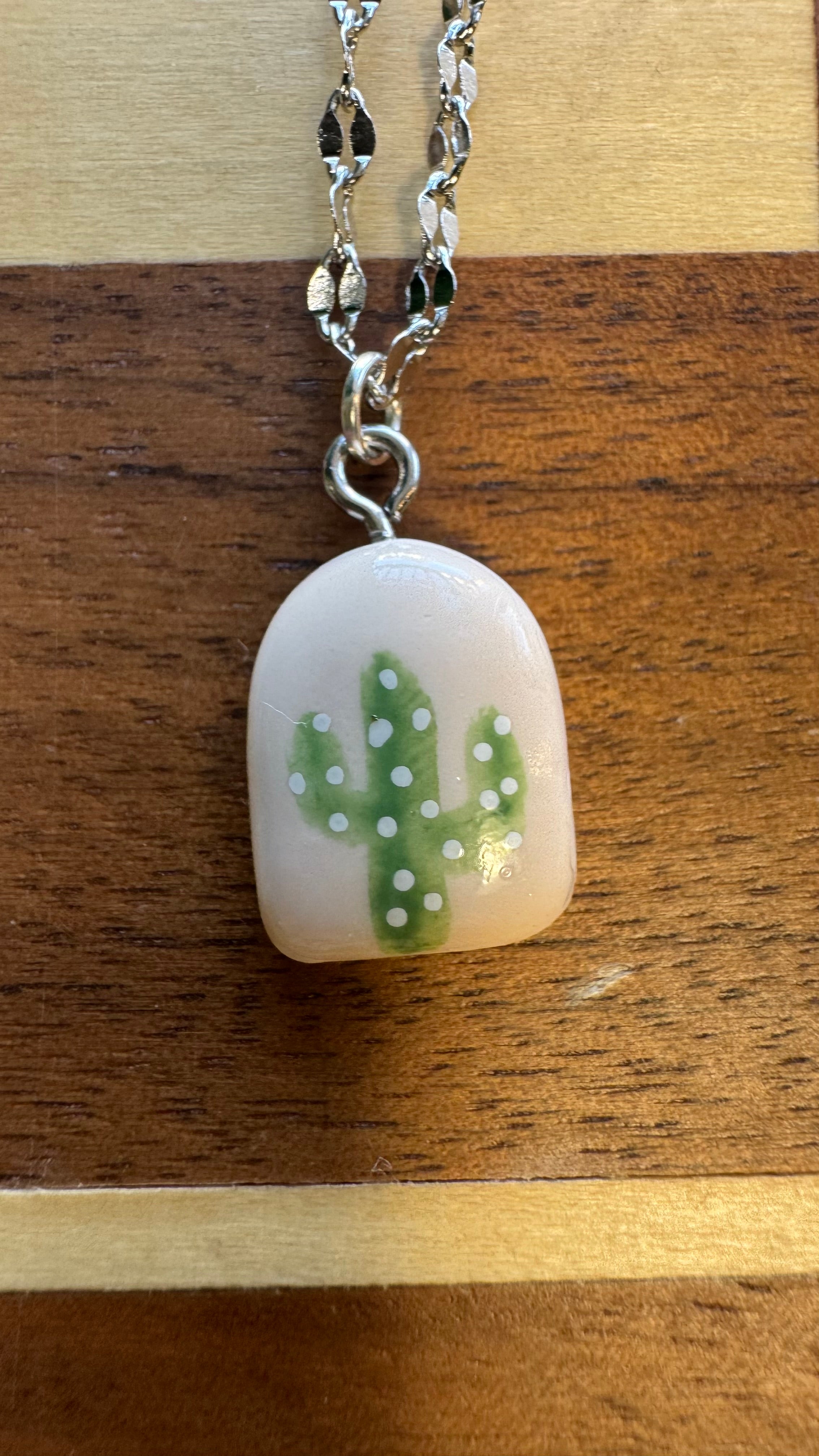 Desert Baby Necklace — Cactus Charm – Marl and Mud