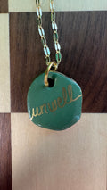 Unwell Necklace — Gold Script Mood Pendant